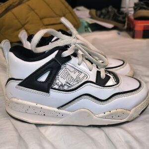 Kids White and Black Sneakers